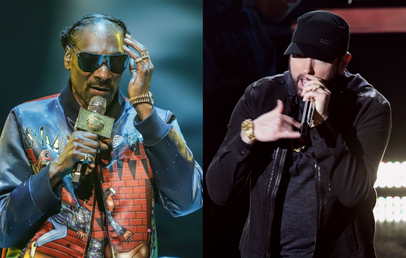 Snoop Dogg and Eminem performing